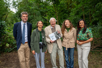 Sir David Attenborough being awarded the Rothschild Medal