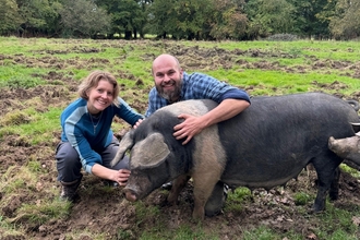 Kate Bigwood and Pepper the Pig