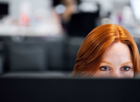 Woman at computer