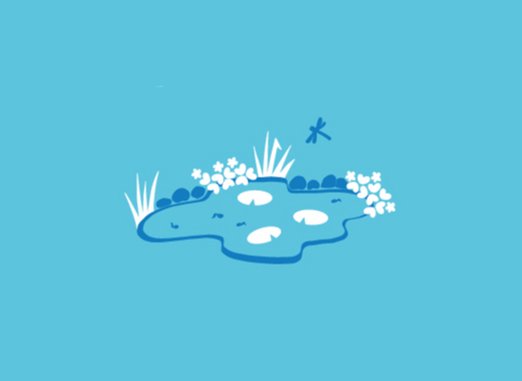 illustration of a wildlife pond